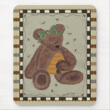 Teddy Bear Honey Mouse Pads