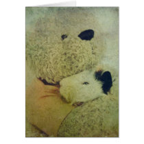Teddy Bear Hugs A Guinea Pig Card