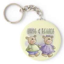 Teddy Bear Hugs and Kisses Tshirts and Gifts Keychain