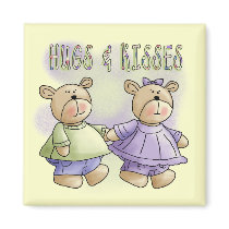 Teddy Bear Hugs and Kisses Tshirts and Gifts Refrigerator Magnets