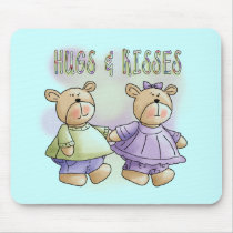 Teddy Bear Hugs and Kisses Tshirts and Gifts Mouse Pads