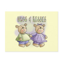 Teddy Bear Hugs and Kisses Tshirts and Gifts Postcard