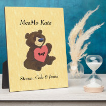 Teddy Bear Hugs Heart Custom Plaque plaques