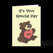 Teddy Bear Hugs Mother's Day Card cards