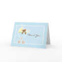 Teddy Bear in a Stroller Baby Shower Thank You card