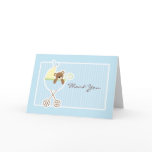 Teddy Bear in a Stroller Baby Shower Thank You cards