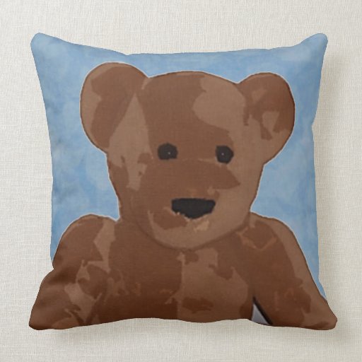 teddy bear with pillow