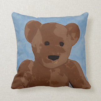 teddy bear and pillow