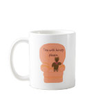 Teddy bear in chair, tea with honey please, mug mugs