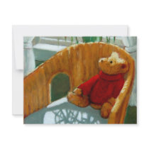 TEDDY BEAR IN PASTEL: ART invitations by joyart TEDDY BEAR IN PASTEL: ART invitations