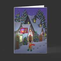 Teddy Bear in Town Card