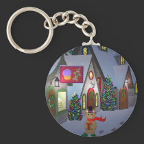Teddy Bear in Town keychains