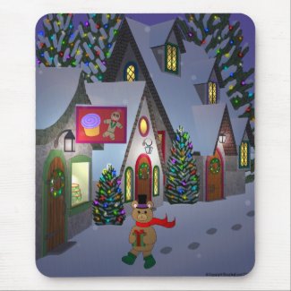 Teddy Bear in Town mousepad
