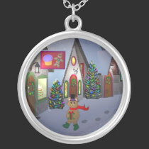 Teddy Bear in Town Necklace