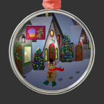 Teddy Bear in Town Ornament