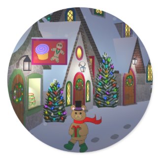 Teddy Bear in Town sticker