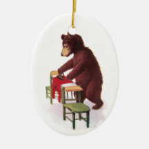 Teddy Bear Ironing Clothes Christmas Tree Ornaments
