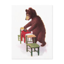 Teddy Bear Irons Clothes postcards
