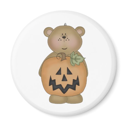 Teddy Bear Jack O'lantern magnet
