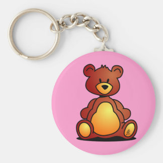 glass teddy bear keychain