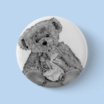 Teddy Bear Little Fairy Button