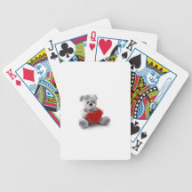 TEDDY BEAR LOVE HEART BICYCLE CARD DECKS