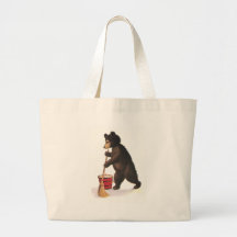 Teddy Bear Mops Floor Canvas Bags