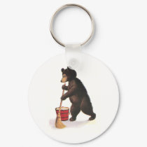 Teddy Bear Mops Floor keychains