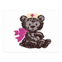 Teddy Bear Nurse (Pink) Post Cards