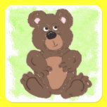 Teddy Bear O1 (lime) stickers