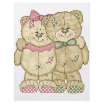 Teddy Bear Pair - Original Colors flyers by HaleysCloset Teddy Bear Pair - Original Colors flyers