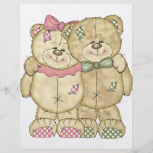 Teddy Bear Pair - Original Colors Flyers