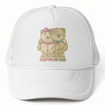 Teddy Bear Pair - Original Colors Mesh Hats