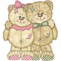 Teddy Bear Pair - Original Colors photo sculptures