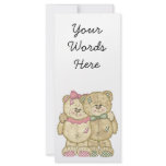 Teddy Bear Pair - Original Colors Customized Rack Card