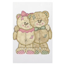 Teddy Bear Pair - Original Colors Stationery Design