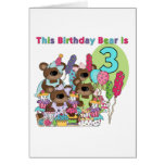 Teddy Bear Party 3rd Birthday Tshirts and Gifts Card