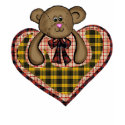 Teddy Bear Patchwork Heart Kids T-shirt by kids_tshirts Teddy Bear Patchwork Heart Kids T-shirt