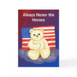 Teddy Bear  Patriot Day Greeting Card