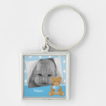 Teddy bear photo keychain