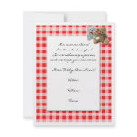 Teddy Bear Picnic with Red and White Tablecloth Invites