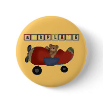 Teddy Bear Pilot Tshirts and Gifts Buttons