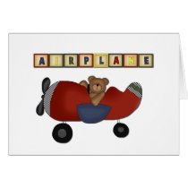 Teddy Bear Pilot Tshirts and Gifts Greeting Cards