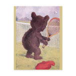 Teddy Bear Playing Tennis postcards