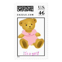 Teddy Bear Postage-It's a girl!