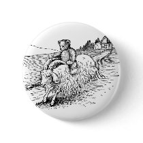 Teddy Bear Riding a Goat buttons
