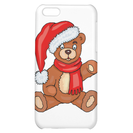Teddy Bear Santa Claus Case For iPhone 5C