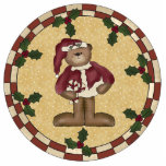 Teddy Bear Santa Ornament Photo Cut Outs