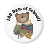 Teddy Bear School 100 Days Fridge Magnets