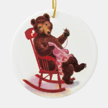 Teddy Bear Sewing Clothes Christmas Tree Ornament